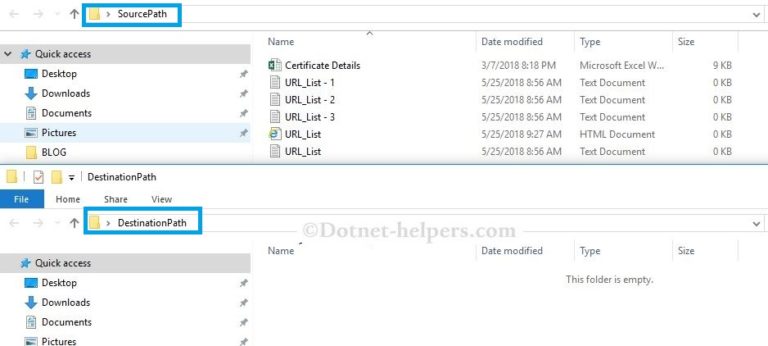 How to move files from one location to another location using ...