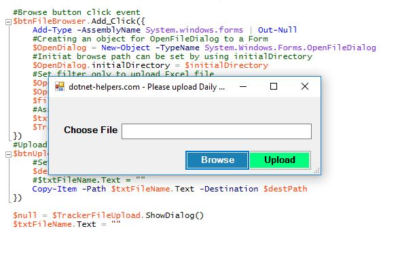 Upload files with Powershell GUI | PowerShell