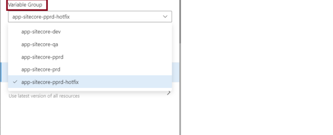 How to select the variable group at runtime in Azure YAML Pipeline