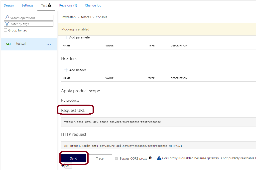 Azure APIM mock API responses